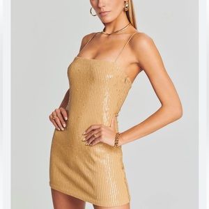 Retrofete Slater Sequin Knit Dress in Nude